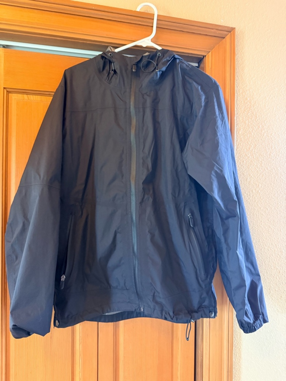 Tru-Spec Men's Black Hooded Rain Jacket